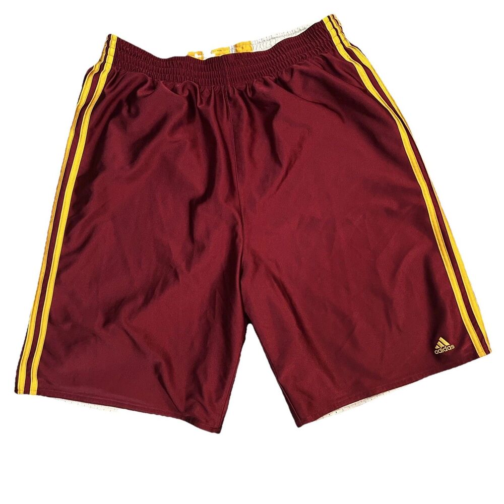 Adidas Men's Basketball Shorts Vintage Dazzle Baggy Shiny Reversible Size Large